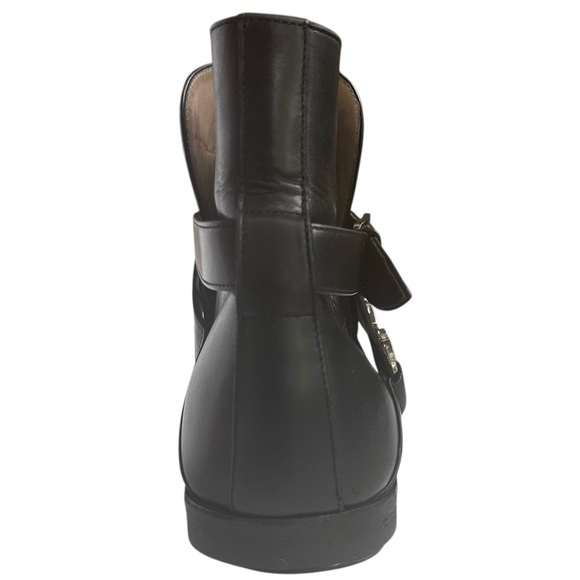 Salvatore Ferragamo Gancini Leather Monk Strap Ankle Boots Black US 8 1/2 Wide - Picture 5 of 16